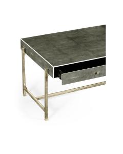 Coffee Table 1930s in Anthracite Shagreen - Silver