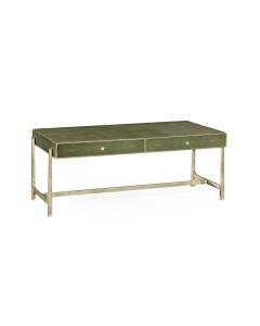 Coffee Table 1930s in Green Shagreen - Silver