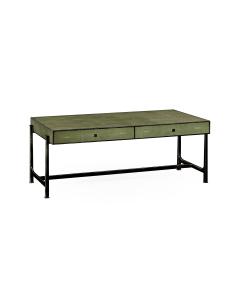 Coffee Table 1930s in Green Shagreen - Bronze