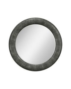 Round Mirror 1930s - Anthracite Shagreen