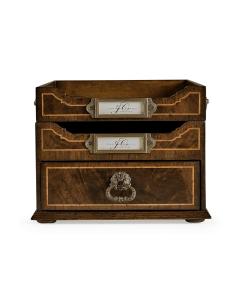 Letter Tray Victorian with Drawer - American Walnut
