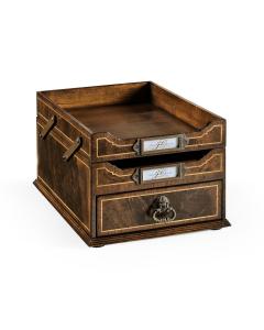 Letter Tray Victorian with Drawer - American Walnut