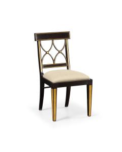 Regency Black Painted Curved Back Side Chair