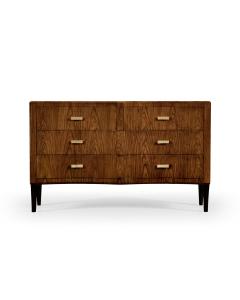 Double Concave Chest of Drawers with Brass High Lustre
