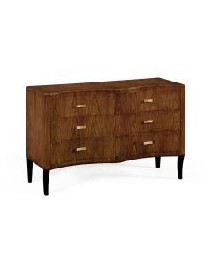 Double Concave Chest of Drawers with Brass Satin