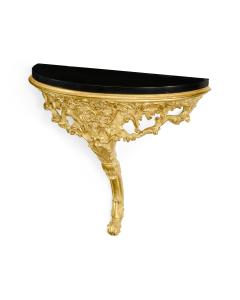 Short Wall Mounted Table Rococo - Black Marble