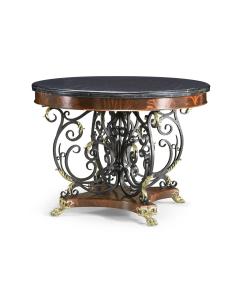 Baroque Wrought Iron & Brass Centre Table