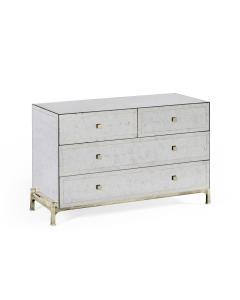 Large Chest of Drawers 1930s in Eglomise - Silver