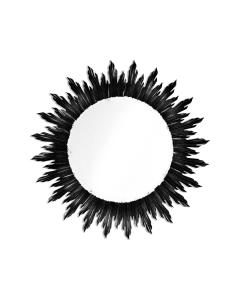 Large Wall Mirror Sunburst - Black