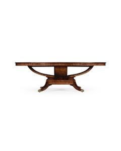 96" Biedermeier Style Mahogany Oval Dining Table