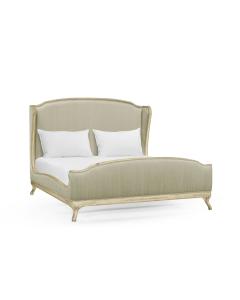 Super King Bed Frame Louis XV in Country Sage - Duck Egg Silk