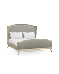 Super King Bed Frame Louis XV in Country Sage - Dove Silk