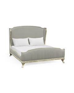Super King Bed Frame Louis XV in Grey Weathered - Dove Silk