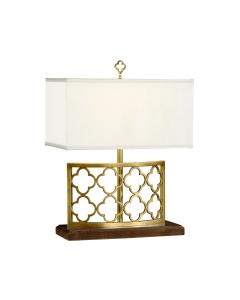 Gilded Gothic trellis table lamp 
