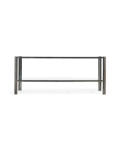 Black Nickel Coffee Table with Glass Top