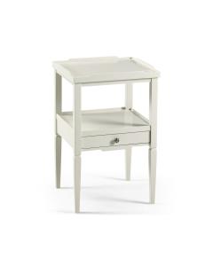 Isabella Square Side Table in Off-White