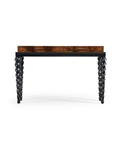 Jonathan Charles Twist Leg Black Painted Console with Drawers