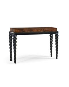 Jonathan Charles Twist Leg Black Painted Console with Drawers