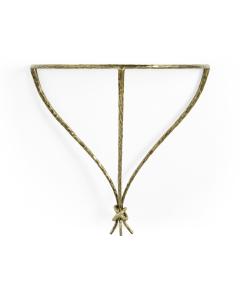 Wall Mounted Table Hammered - Brass