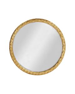 Large Round Mirror Water Gilded - Gold
