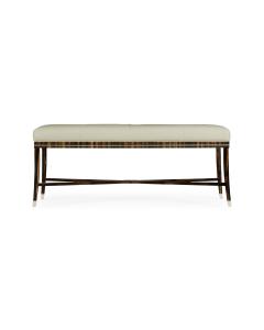 Jonathan Charles bench in white leather