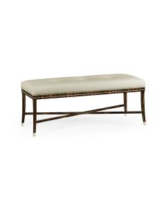 Jonathan Charles bench in white leather