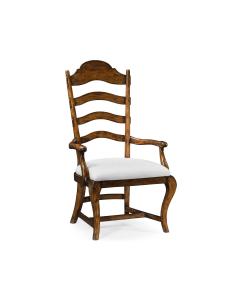 Dining Chair with Arm in Rustic Walnut - COM