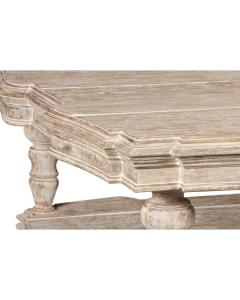 Square Coffee Table Eclectic in Limed Acacia