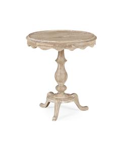 Round Side Table Eclectic in Limed Acacia