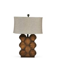 Rustic Walnut Wood Table Lamp