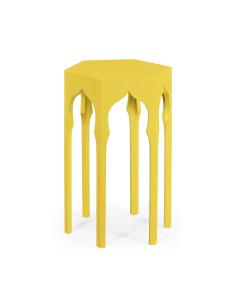 Hexagon lamp table (Yellow Rain Coat)