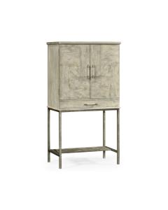 Jonathan Charles Drinks Cabinet Parquetry - Grey Acacia Wood