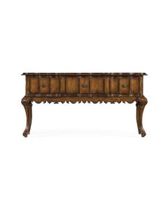 Console Table with Drawers Eclectic - Rustic Walnut