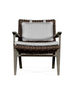Jonathan Charles Outdoor occasional chair, upholstered in MAZO
