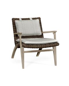 Hampton Sand & Rattan Outdoor Lounge Chair