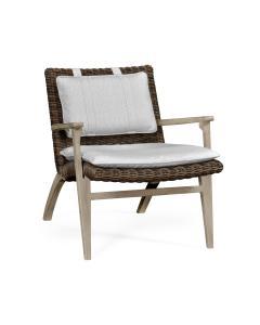 Hampton Sand & Rattan Outdoor Lounge Chair in COM