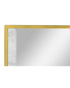 Square Wall Mirror with White Marble Edge