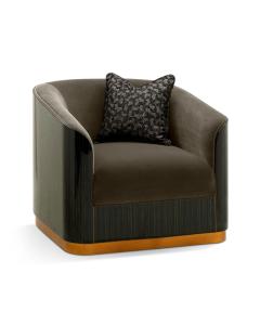 Macassar Velvet Lounge Chair