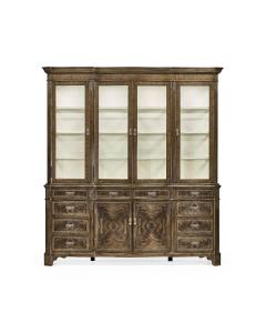 Serpentine Architrave Bleached Mahogany China Cabinet
