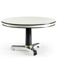 Lacquered White Round Dining Table 153cm