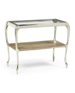 Parisian Small Console Table with Glass Top