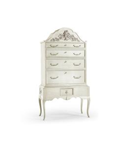 Cirrus Carved Tallboy in White