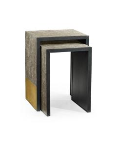 Etched Brass Nesting Side Tables