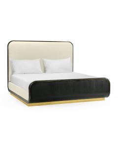 Ebonised Oak Curved Super King Bed - Castaway