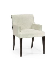 Geometric Transitional Upholstered Dining Arm Chair