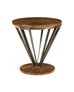 Toulouse Brass & Walnut Lamp Table