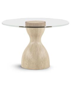 Seamount Oak Dining Table with Glass Top