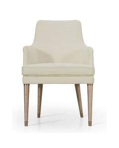 Shoal Linen Upholstered Dining Chair with Arms