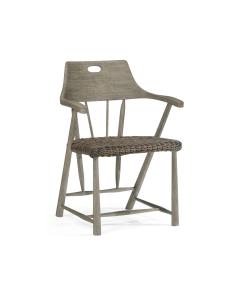 Smokers Style Grey Outdoor Dining Chair