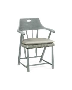 Smokers Style Cloudy Grey Outdoor Dining Chair